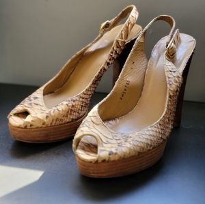 Stewart Weitzman Snake Skin Heel